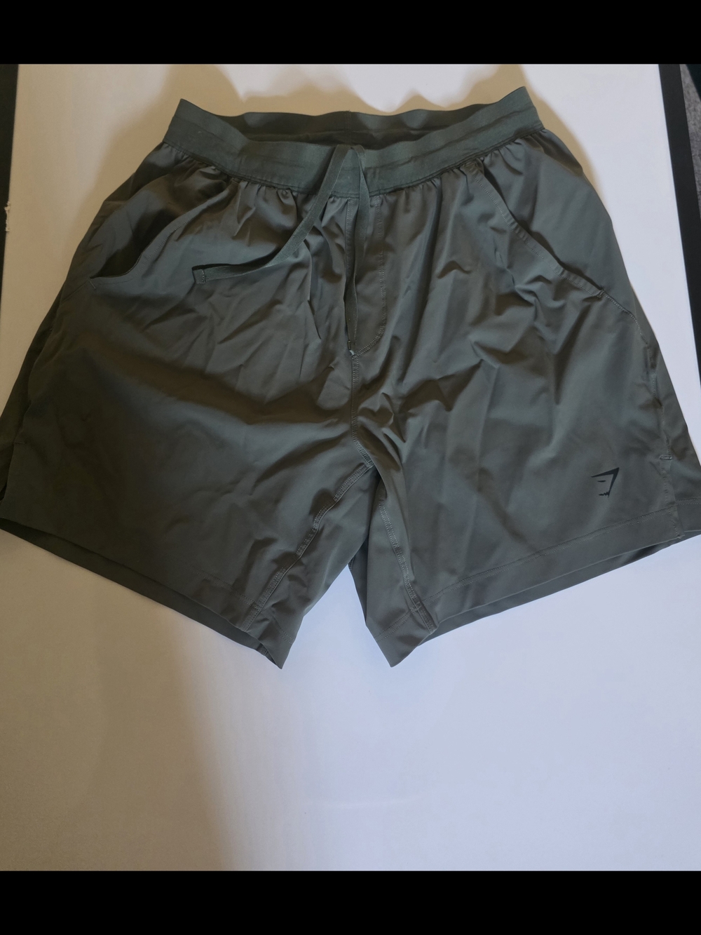 Gymshark Men’s Dark Olive Athletic Shorts 6 Inch Inseam